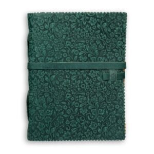 Green Embossed Leather Journal