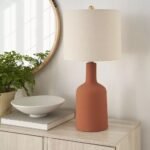 22" Terracotta Ceramic Table Lamp - Image 3